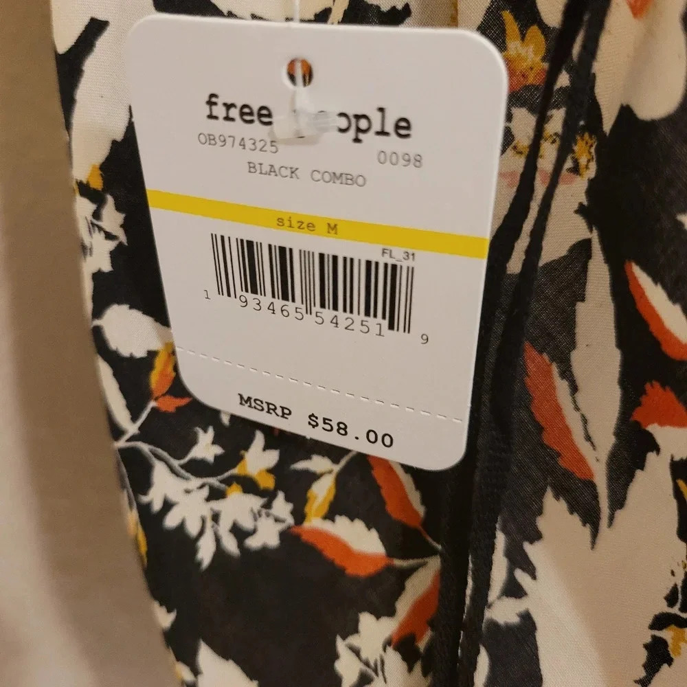 New Free People Liza floral spaghetti strap Bodysuit - Picture 8 of 10